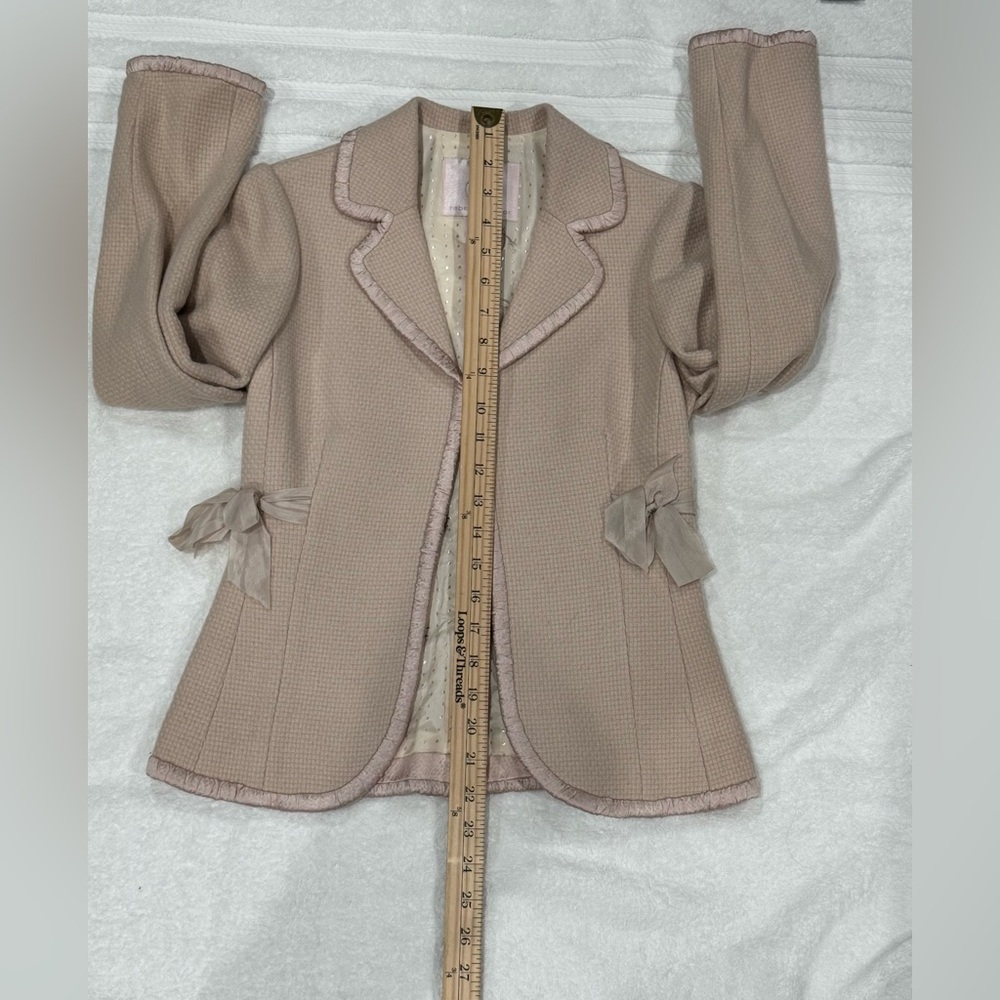 Rebecca Taylor tweed jacket. Light pink wool-blend blazer. Size 0 NWOT - Picture 6 of 9
